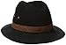 Dorfman Pacific Men's One-Piece Canvas Faux Leather-Trim Safari Hat,Black,X-Large