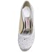Elegantpark EP2003 Women's Closed Toe High Heels Pumps Satin Rhinestones Wedding Bridal Wedges Shoes