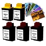 LD   Lexmark 70 & 20 Remanufactured Combo Set - 3 Black #70 (12A1970) and 2 Tri-Color #20 (15M0120) + Free 20 Pack of LD Brand 4x6 Photo Paper by 4inkjets/LD