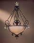 Minka Lavery Bellasera 771-301 Large Bowl (56"H x 42"W) 5-LT 300w Pendant in Castlewood Walnut