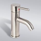 KES L310B-2 ユーロ モダン コンテンポラリー 浴室トイレ洗面化粧台シンク水栓、つや消しニッケル 並行輸入品