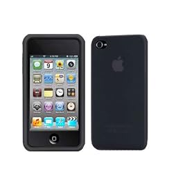 Groov-e Smoked Silicone Case with Screen Protector and Cleaning Cloth for iPod Touch 4G