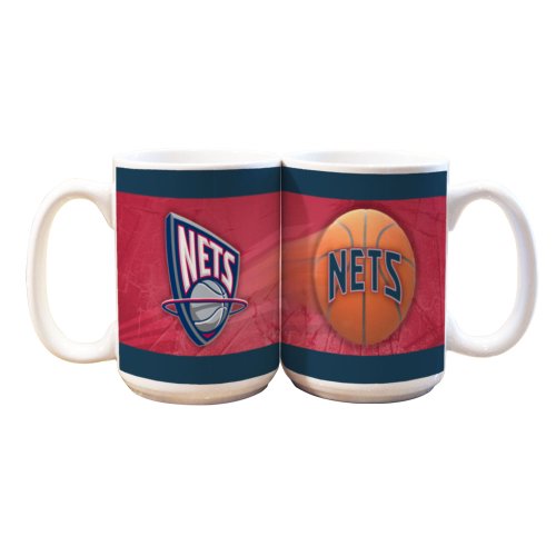 NBA New Jersey Nets 2 Pack 15oz White SportsBall Mug