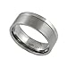Titanium Comfort Band Ring w/ Brushed and Polished Finish