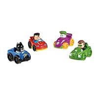Fisher-Price Little People DC Super Friends Wheelies 4-Pack
