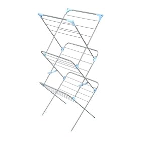 Minky Trio Concertina Tubular Clothes Airer, Silver