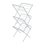 Minky Trio Concertina Tubular Clothes Airer, Silver