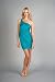 Emerald One Shoulder Fitted Mini Dresses by Alexia Admor