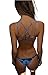 Flymall Tie-dye Strappy Bikini Top and Side-tie Bottom Bikini Set (S)