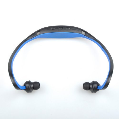 Portable Blue Digital Mini Music MP3 Player USB 2.0 Sport Headphones (8GB TF Card Memory is NOT Included)
