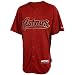 MLB Mens Houston Astros Cool Base Brick/Black Short Sleeve Authentic Button Front Batting Practice J