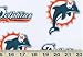 Miami Dolphins White Cotton Fabric (By the Yard)