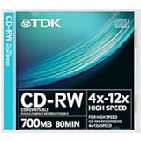 Electronics : TDK TDKCDRW700 CD-RW High Speed Rewritable Discs
