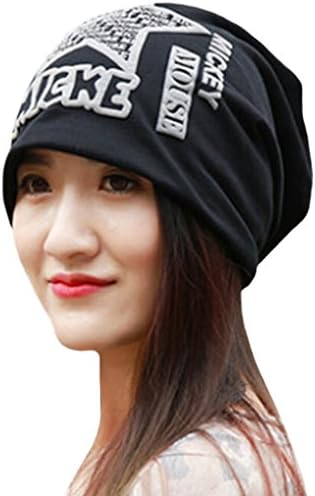 MZMC Womens Cotton Poly Plus Velvet Warm Bonnet Cap Winter