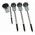 Set Of 4 Solar Pathway Garden Lights - Motion Sensor