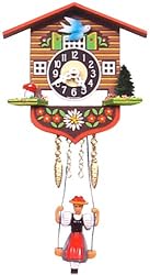 German Quartz Clock - Girl Swinging