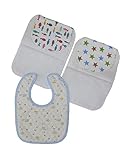 【globalzakka】 ベビー 汗取り コットン シート パッド 2枚 スタイ セット 男の子 スター