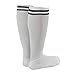 Lian LifeStyle Boy's 1 Pair Knee High Sports Socks for Baseball/Soccer/Lacrosse XL002 XS White