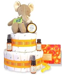 Unconditional Love 2-Tier Organic Deluxe Diaper Cake or Centerpiece - (3 Colo...