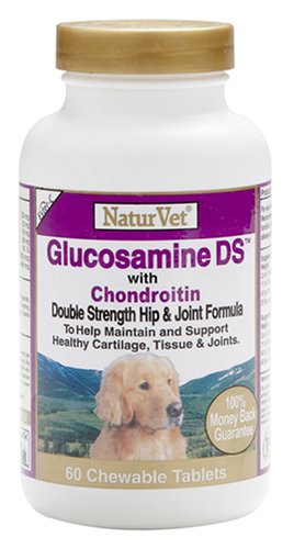 NaturVet Glucosamine-DS Double Strength Joint Tabs , 60 Count