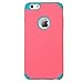 iPhone 6 Plus / 6S Plus Case, MagicSky Anti-Scratch Slim Dual Layer Silicone + PC Hard Case Cover for iPhone 6 Plus / iPhone 6S Plus - Sky Blue/Rose Red