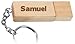 Engraved Wooden USB Flash Drive 8 GB with chain - Engraved name Samuel