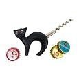 On Sale !! Black Cat Bottle Opener with Corkscrew Tail