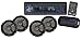 Pyle - PLCD4MRKT; Complete Marine Water Proof 4 Speaker CD/USB/Mp3/Combo w/ Stereo Cover (Black)