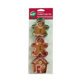 Wilton 3 Piece Gingerbread Cookie Cutter Set