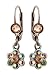 Michal Negrin Silver Coating Dangle Earrings with Flowers, Peach and Multicolor Swarovski Crystals Michal Negrin Silver Coating Dangle Earrings with Flowers, Peach and Multicolor Swarovski Crystals