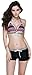 SAYM Women's 2-piece Bohemia Triangle Halter with Shorts Bikini Swimsuit