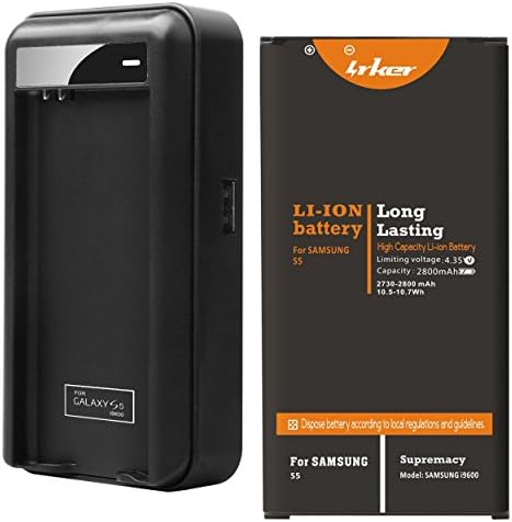 Samsung Galaxy S5 Battery: Lrker Samsung Galaxy S5 Battery Kit[1Battery+1Charger]1 2800mAh Li-ion Extended Battery EB-BG900BBC with NFC Combo with Special Intelligent USB Travel Charger(1B+1C)