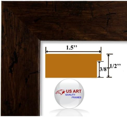 18x24 Custom Distressed Mohagany Dark Brown Picture Poster Photo Frame Wood Composite 1.5 in Moulding
