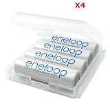 Sanyo eneloop Lot de 16 piles AA Mignon Nouvelle version HR-3UTGA Jusqu'� 1500 cycles de chargement + 4 bo�tes de rangement blanches (Import Allemagne)par Sanyo