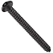 Black Oxide Alloy Steel Tamper Resistant Sheet Metal Screw, USA Made, Button Head, Tamper-Resistant Pin-In-Head Hex Drive