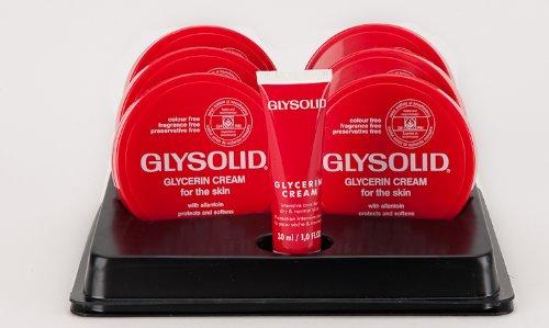 Glysolid Cream - 6 - 3.38 Oz Jars Plus 3 - 1 Oz Travel Tubes