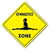 GYMNASTICS ZONE -Sign- novelty gift sport gym