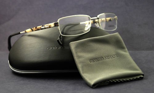 GIORGIO ARMANI GA 710 Eyeglasses Palladium Havana A4P Optical Frame