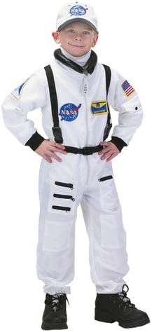 Jr. Astronaut Suit w/Embroidered Cap, size 4/6 (white)