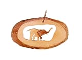 Olive Wood Elephant Ornament