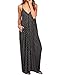 Yidarton Womens V-neck Polka Dot Pocket Long Maxi Dress