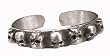 Goth Skull Heads Punk Pewter Bracelet