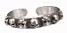 Goth Skull Heads Punk Pewter Bracelet