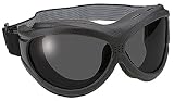 The Beast Black Motorcycle Goggles With Anti Fog Polycarbonate Smoke Lens