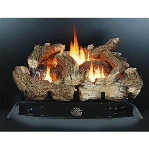 Kozy World GLD2440 Fireplace Log Set, Vent-Free,  Dual Fuel, 24 Inch