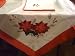13PCS Tablecloth-Lovely pattern with the Hand Applique and Embroidered. Color: Beige/Red, Ecru/Red