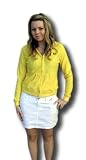 Venus Williams Yellow Terry cloth Hoodie Sweatshirt Size Medium