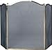 3 Fold Antique Brass Screen W/ Center Arch 34 Inch H