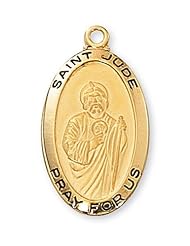 St. Jude Gold-Plated Oval Medal