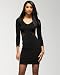 Peek-a-boo Ottoman Dress - black (XS)